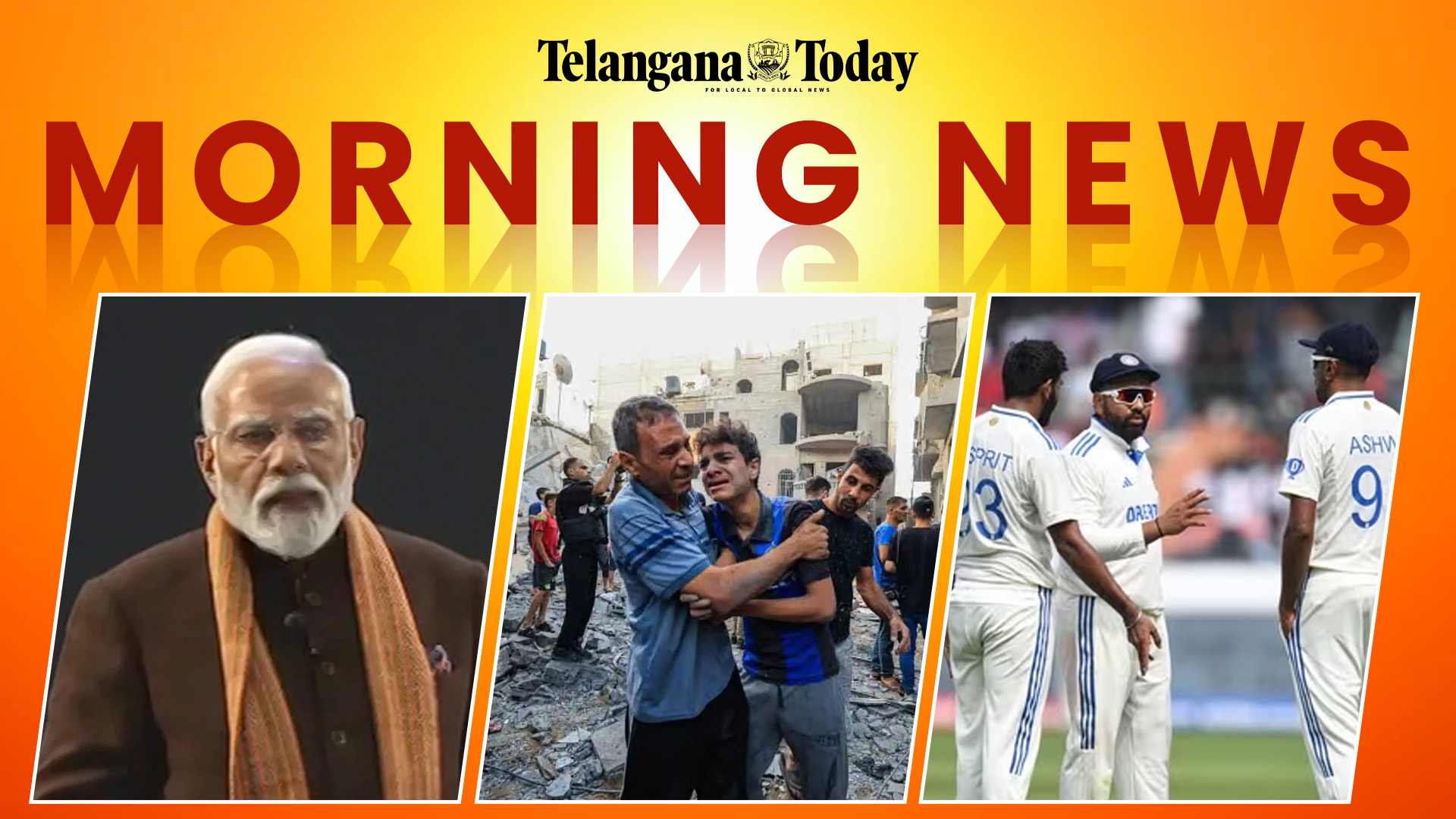 Morning News: Modi’s advice to parents, Palestinian killings, India World Test Championship ranking