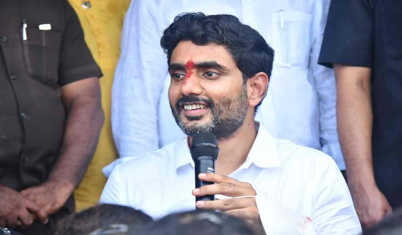 Nara Lokesh extends support to agitating Anganwadi workers in Andhra