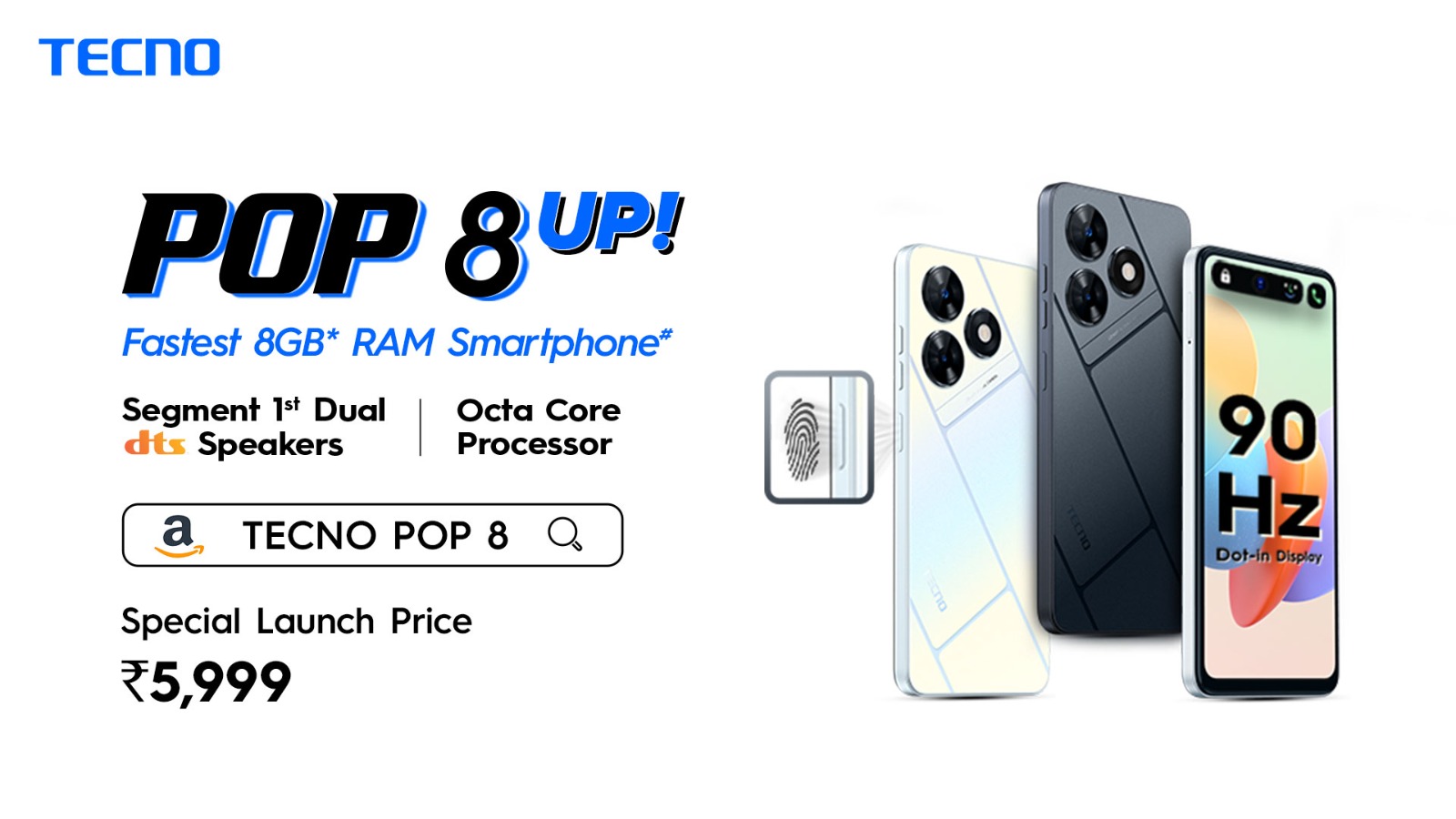 TECNO Launches POP 8 fastest 8GB RAM Smartphone