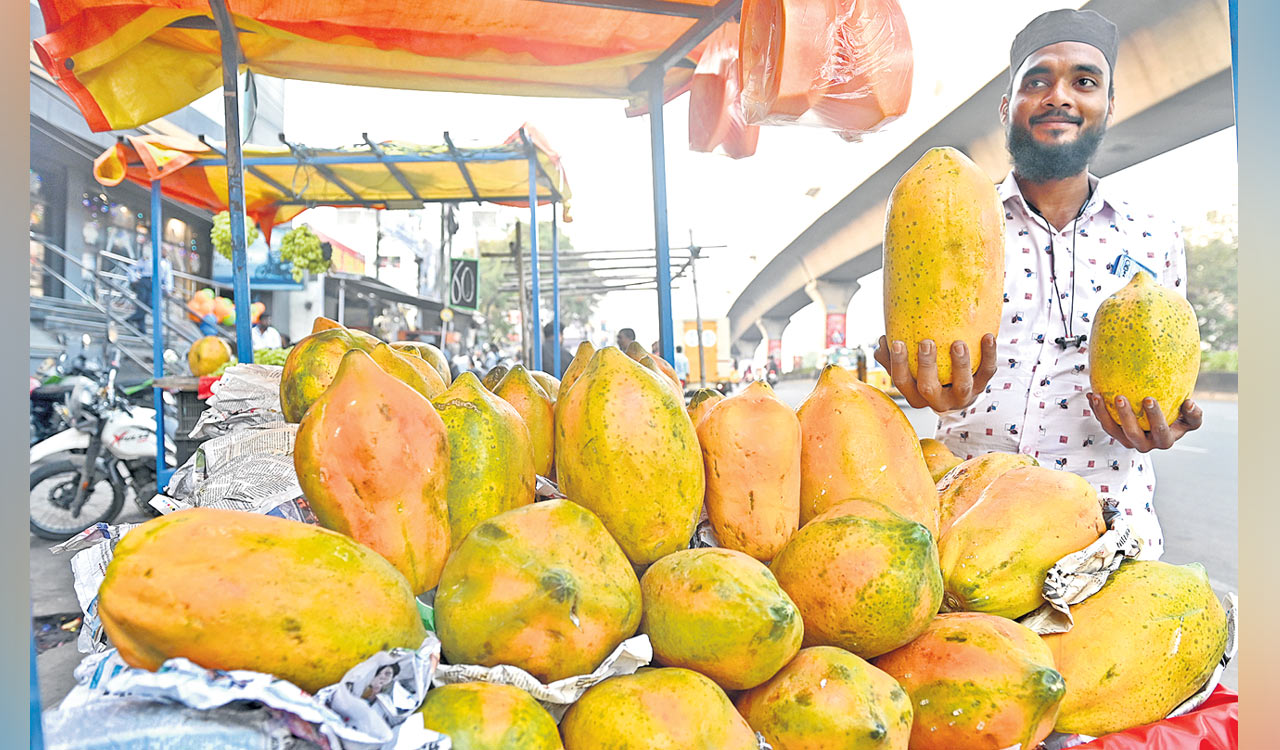 Hyderabad: Savour pulpy papayas this season