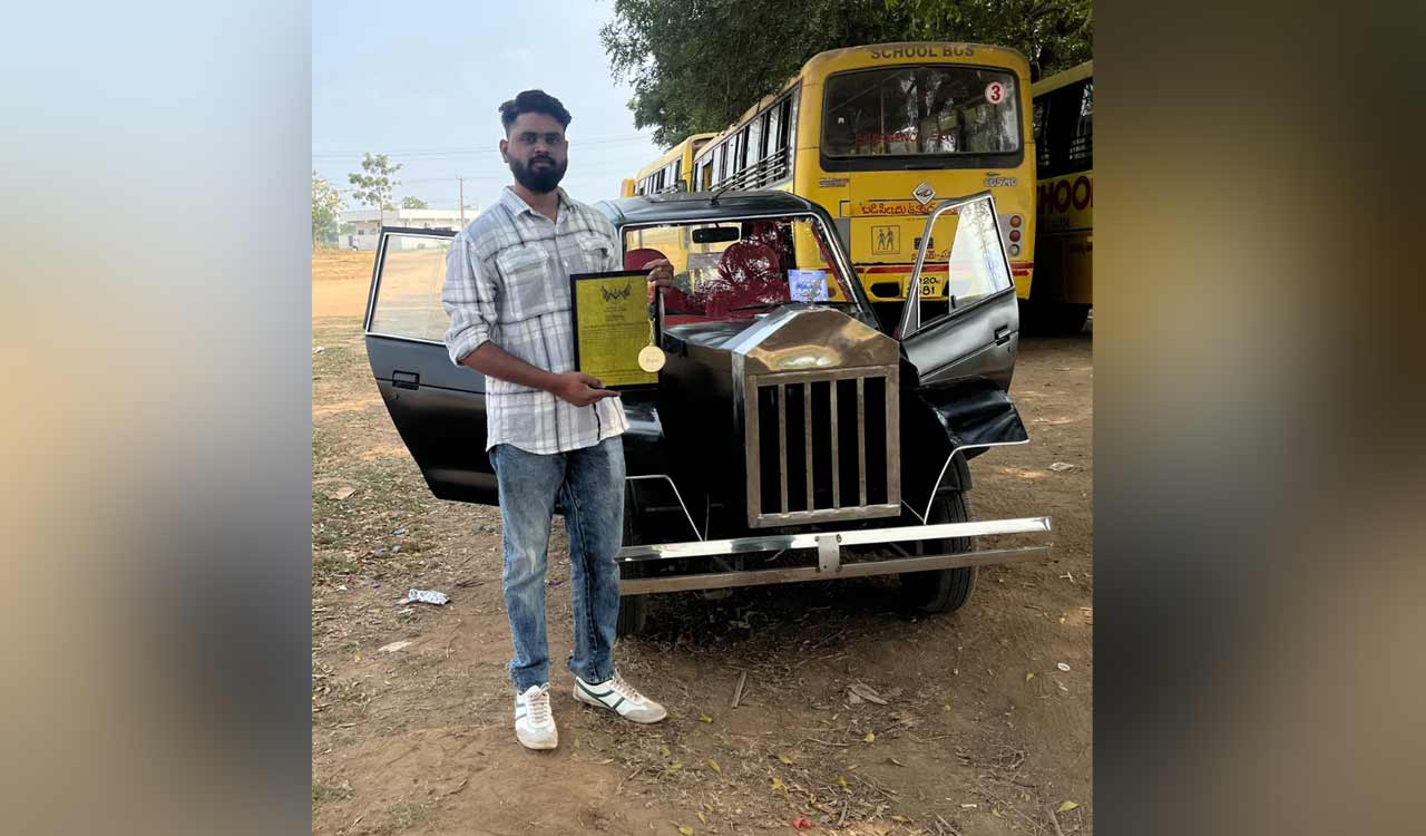 Khammam innovator Garlapati Rakesh makes hybrid electric car