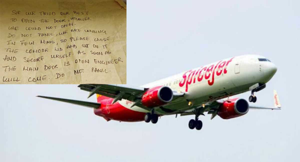 SpiceJet crew slips in ‘don’t panic’ note to comfort passenger who got locked in toilet