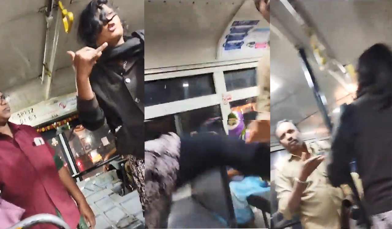 Watch: TSRTC condemns assault on bus conductors by female passenger