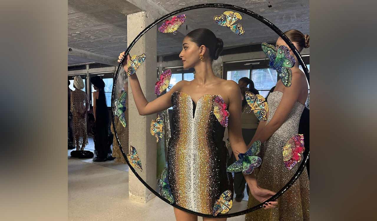 Ananya Panday walks ramp at Paris Fashion Week in giant sieve; netizens troll her