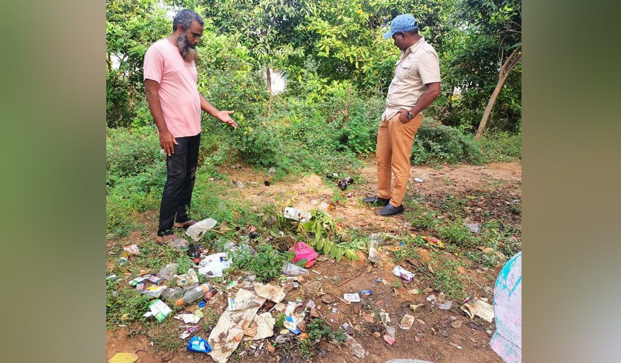 Boozers litter Pragathi Maidain in Kothagudem with empty bottles, residents want action