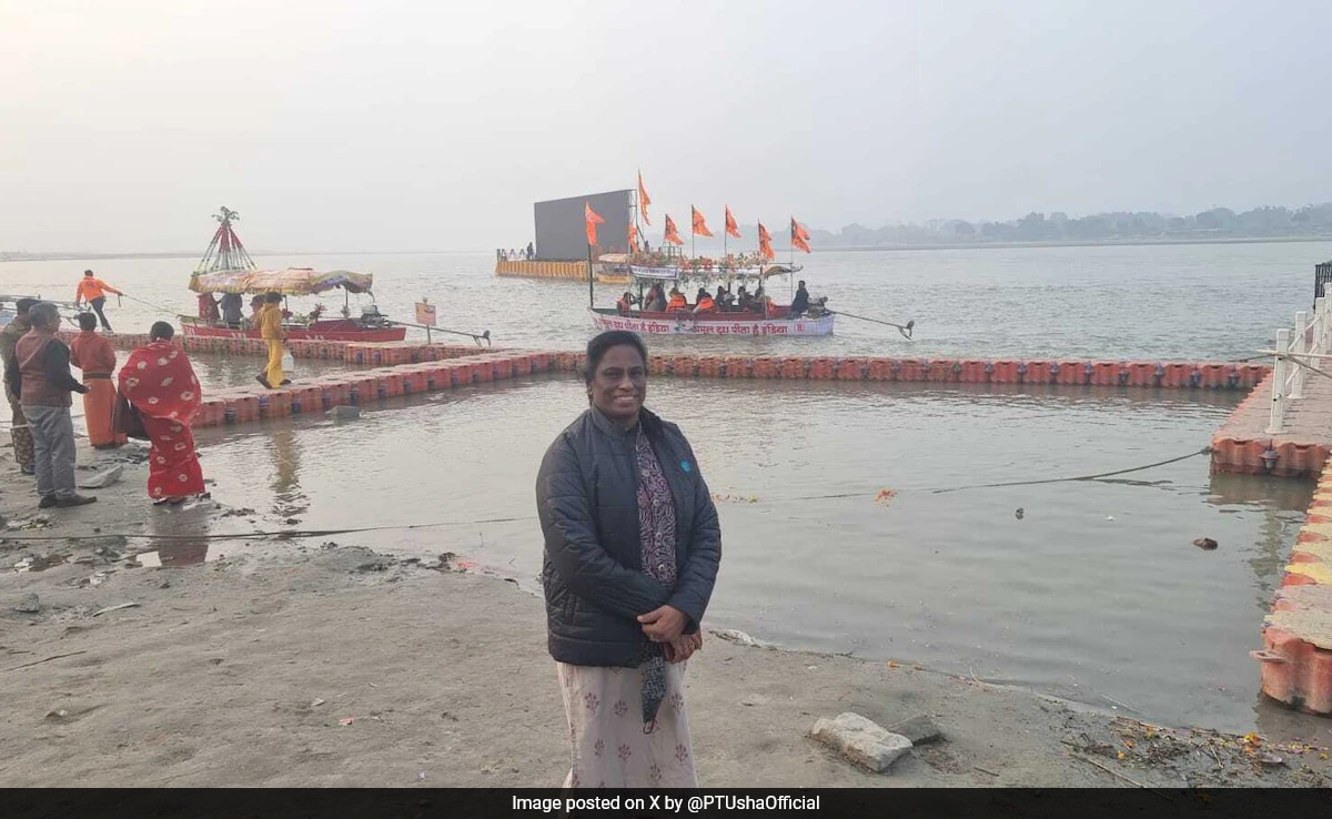 "Experienced Tranquillity": PT Usha Visits Sarayu River Ahead Of Temple Event