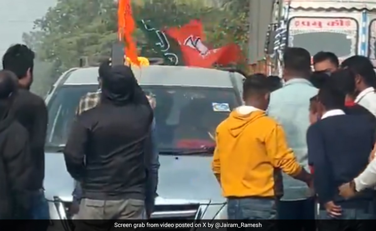 Congress Leader Alleges "Unruly BJP Crowd" Attacked His Vehicle In Assam