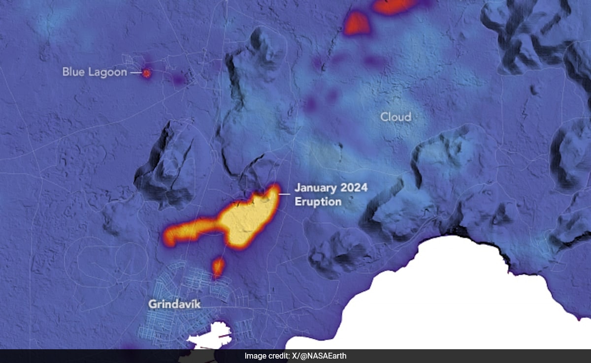 "Hazard Remains High": NASA Captures New Fissures Spewing Lava In Iceland