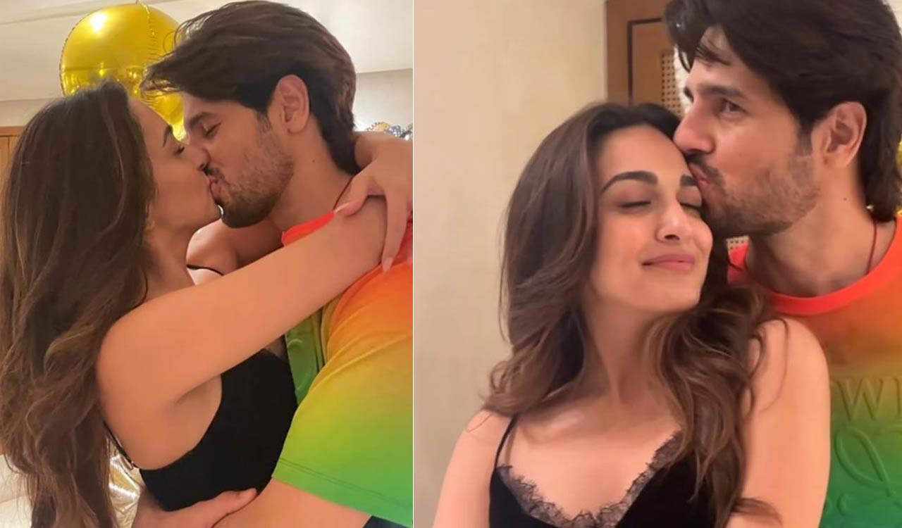 Kiara kisses hubby Sidharth in new pic, shares glimpses from his birthday celebration