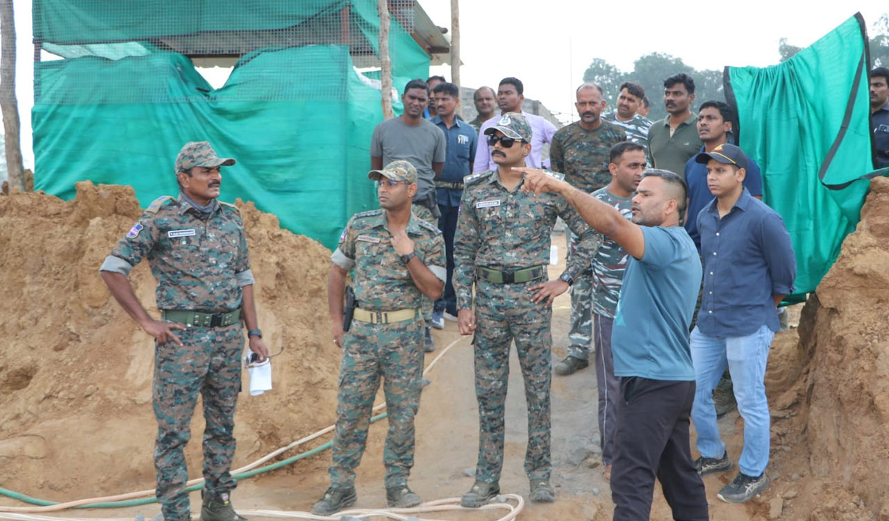 Kothagudem SP Rohith Raju visits Chennapuram and Dharmaram CRPF camps