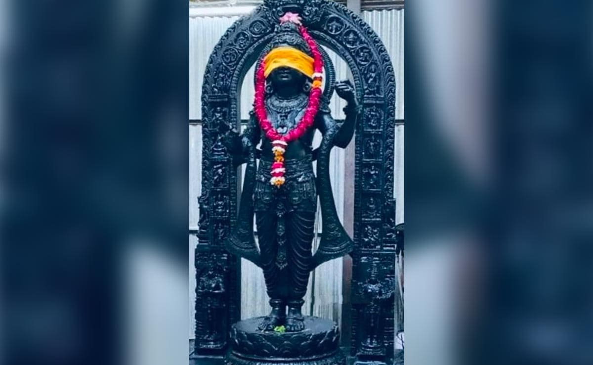 First Image Of Ram Lalla Idol Installed At Ayodhya Temple Revealed