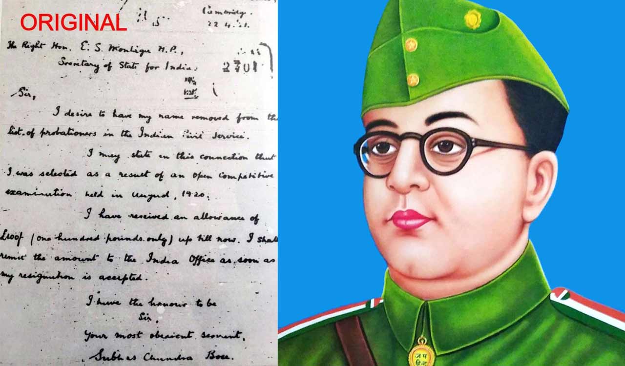 Netaji Subhas Chandra Bose’s resignation letter goes viral on his 127th birth anniversary