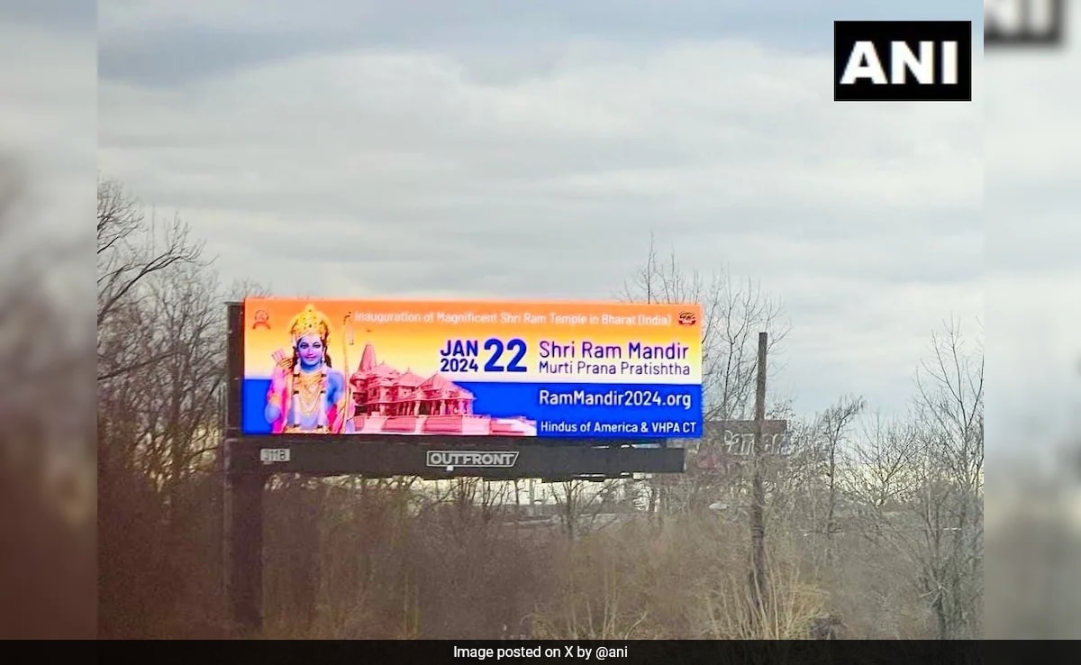 40 Ram Mandir Billboards Put Up In 10 US States Ahead Of Inauguration