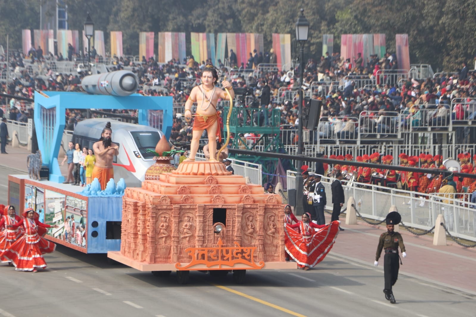 Ram Lalla Statue To Front Tableau From UP At Republic Day Parade