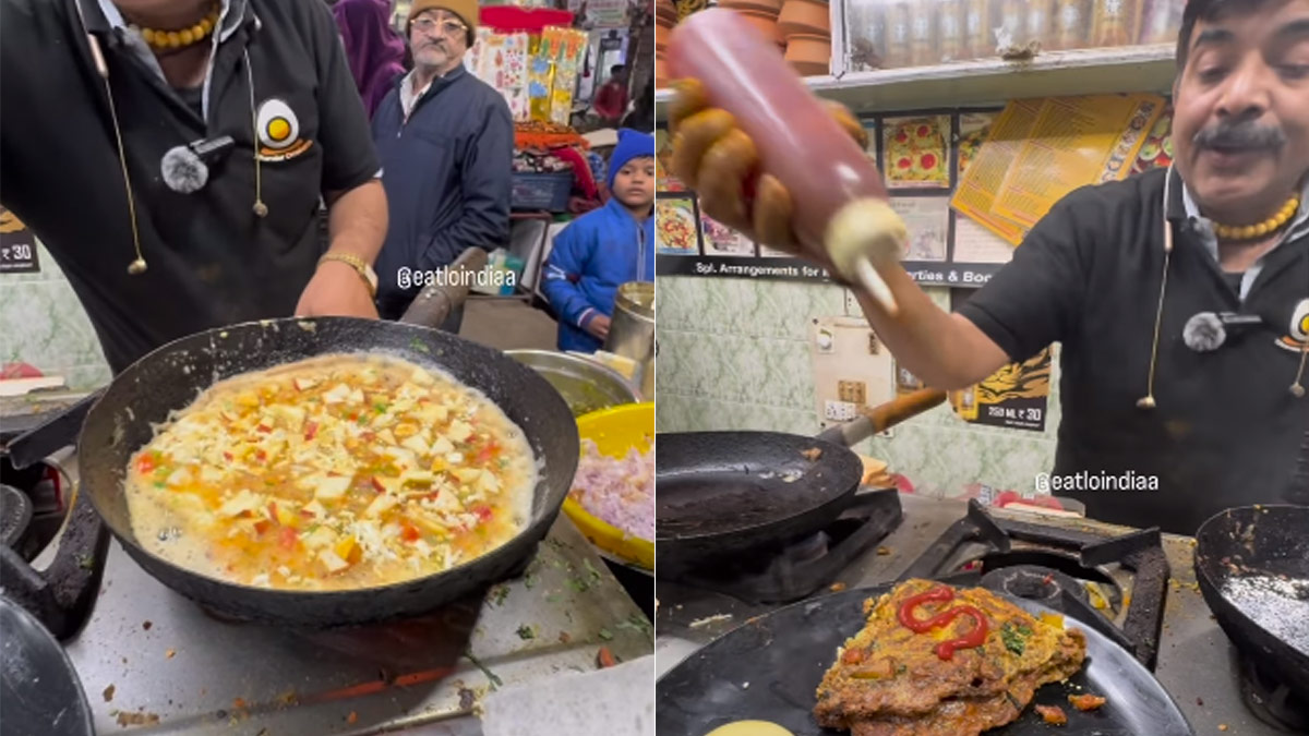 "Someone Stop Him": Street Vendor's Apple Omelette Goes Viral Online