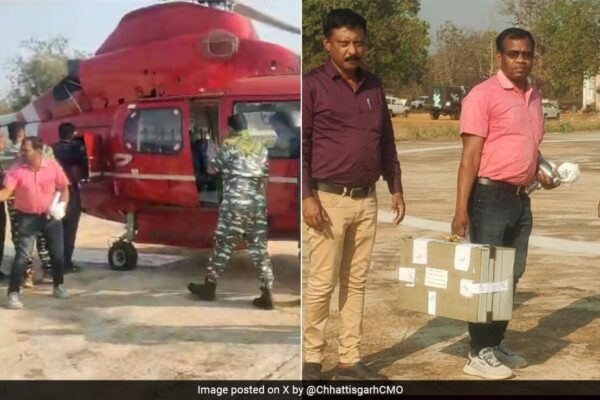 Question Papers Reach Chhattisgarh Village In Chopper Ahead Of Board Exams