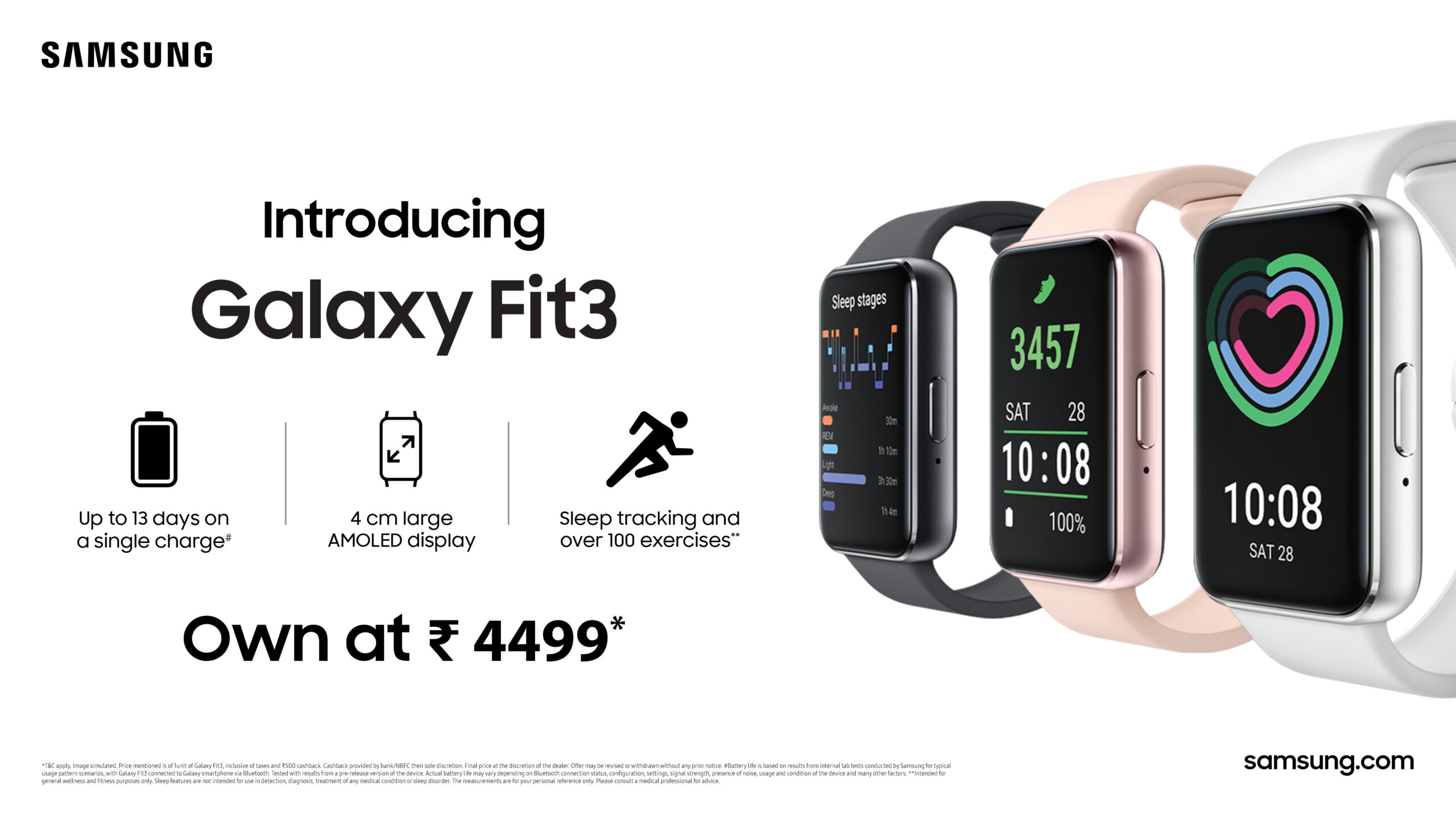 Samsung launches Galaxy Fit3 fitness tracker