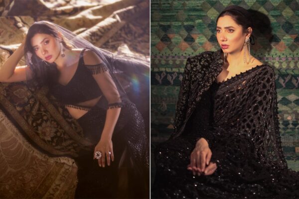 Decked In Sparkling Monochrome Looks, Mahira Khan Plays A Magnificent Muse To Designer Sawan Gandhi