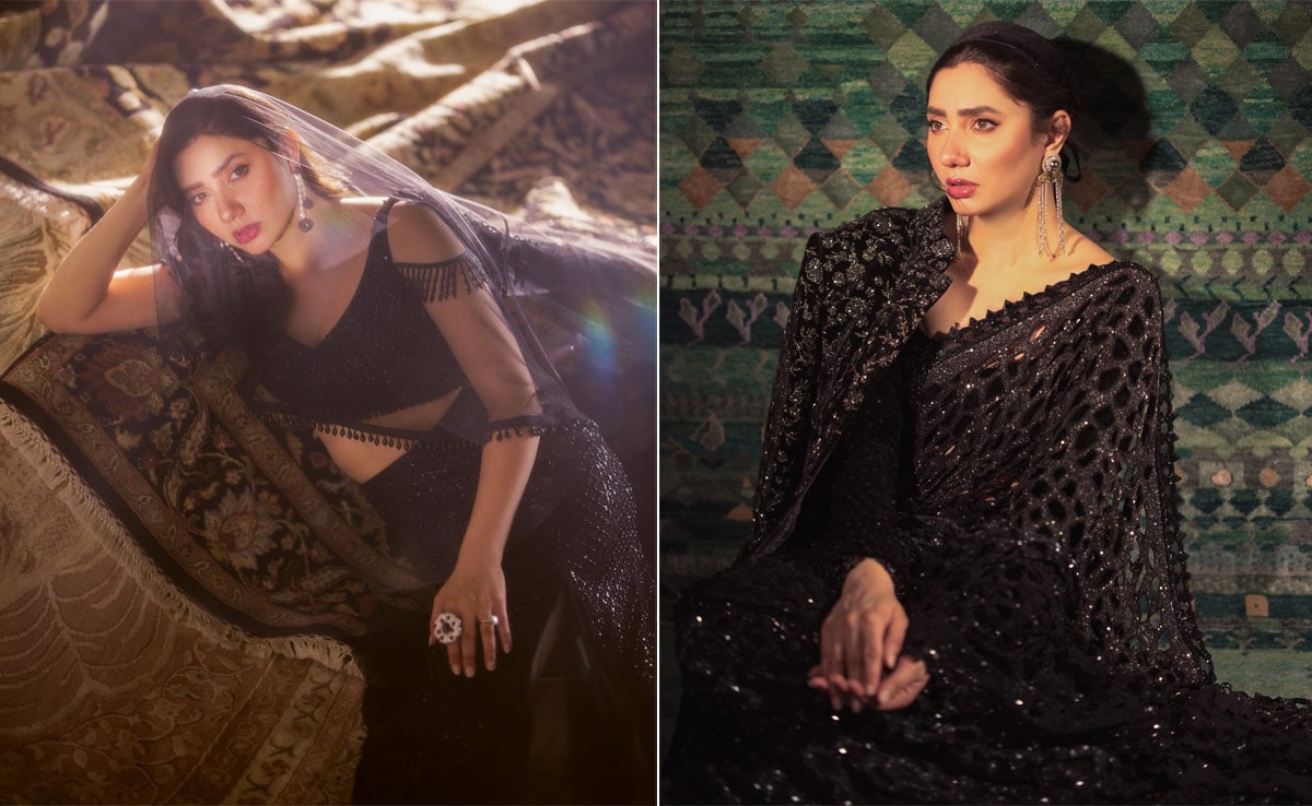 Decked In Sparkling Monochrome Looks, Mahira Khan Plays A Magnificent Muse To Designer Sawan Gandhi