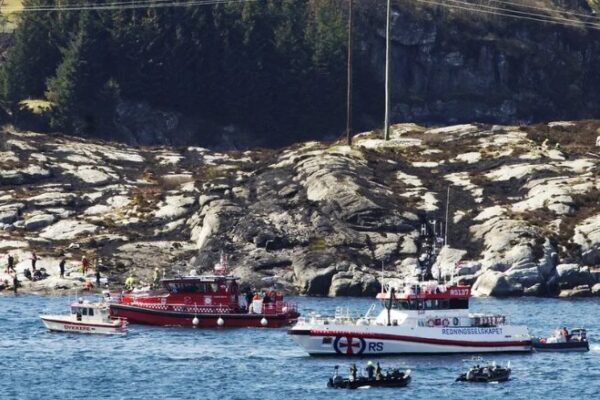 6 rescued after helicopter crash in western Norway sea