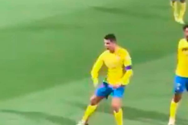 Watch: Ronaldo's Alleged Obscene Gesture After 'Messi' Chants From Fans