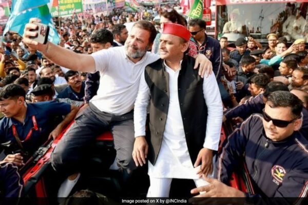 In UP, Rahul Gandhi's Selfie With Akhilesh Yadav During Bharat Jodo Nyay yatra