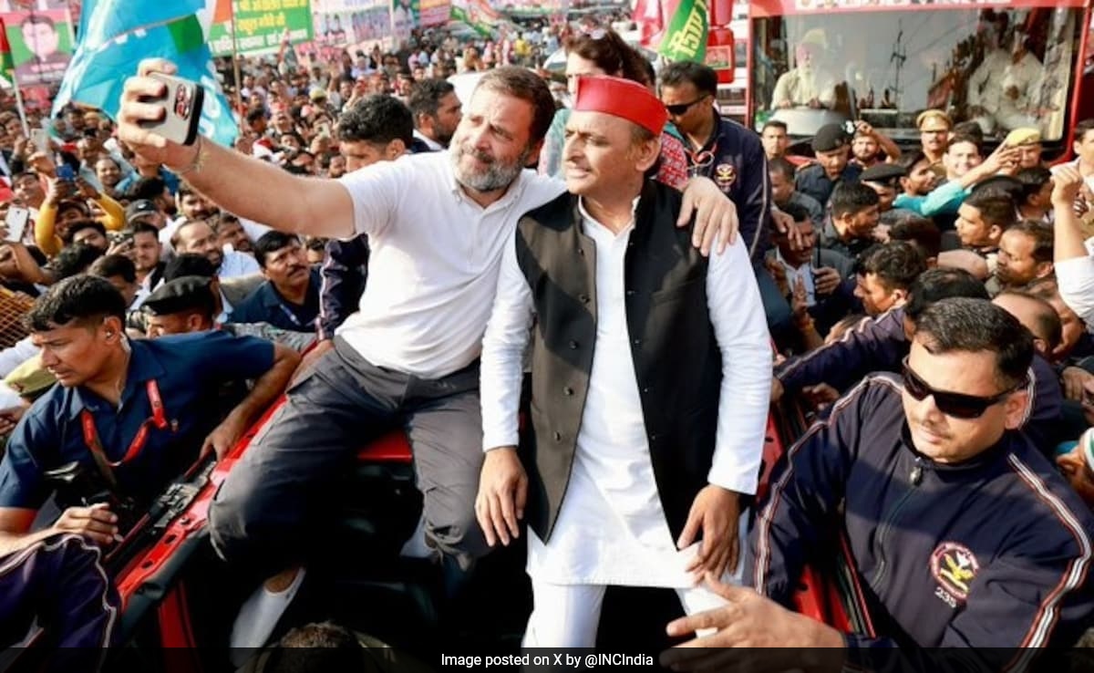 In UP, Rahul Gandhi's Selfie With Akhilesh Yadav During Bharat Jodo Nyay yatra