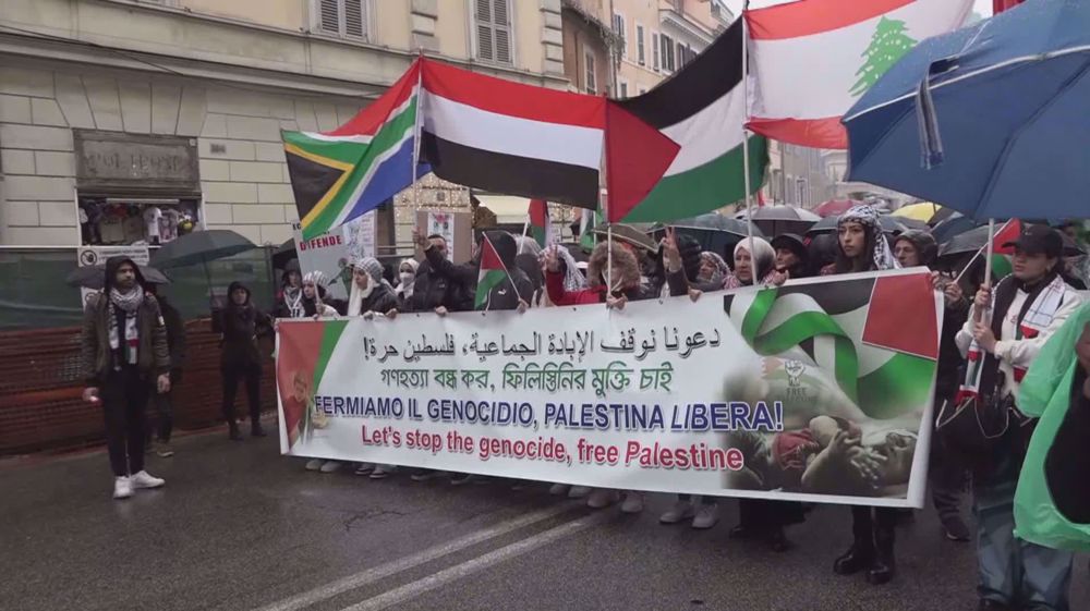 Stop the genocide rally held in Rome