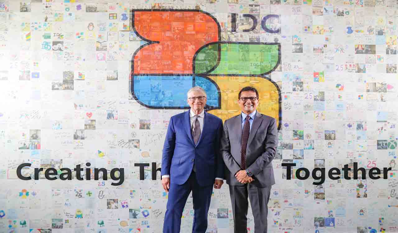 Bill Gates visits Microsoft India Development Centre in Hyderabad-Telangana Today