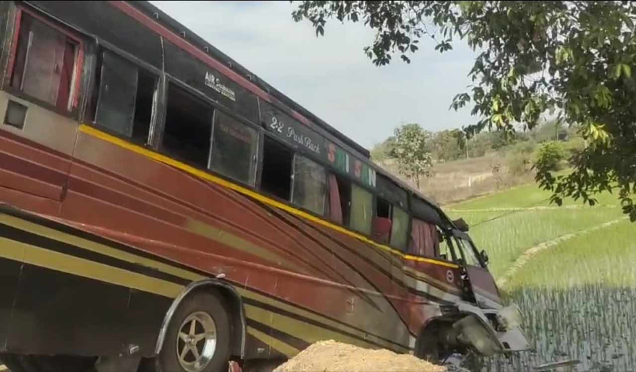 20 of marriage party injured as lorry hits bus in Medak