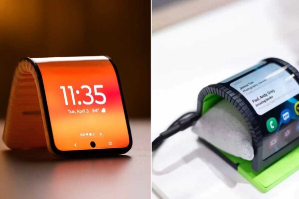 Motorola, Samsung showcase smartphones that can bend to become ‘wristbands’