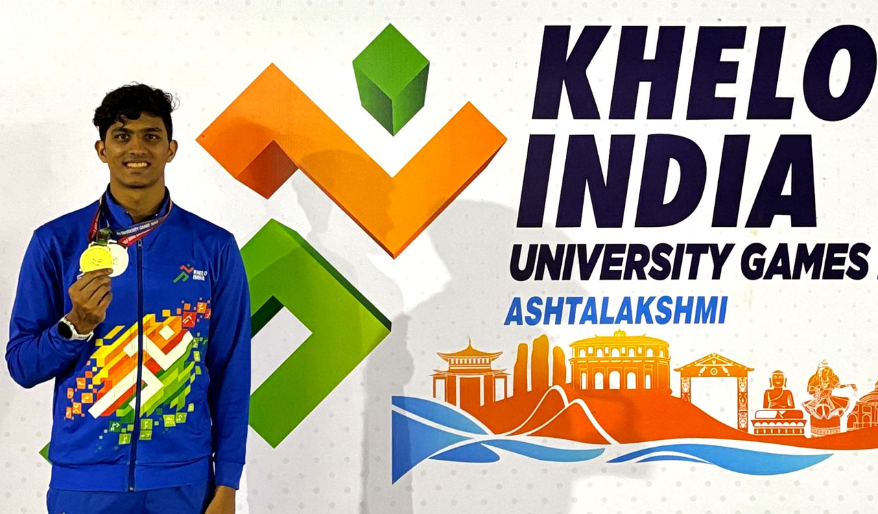 Khelo India University Games: Telangana’s Nihar bags swimming gold