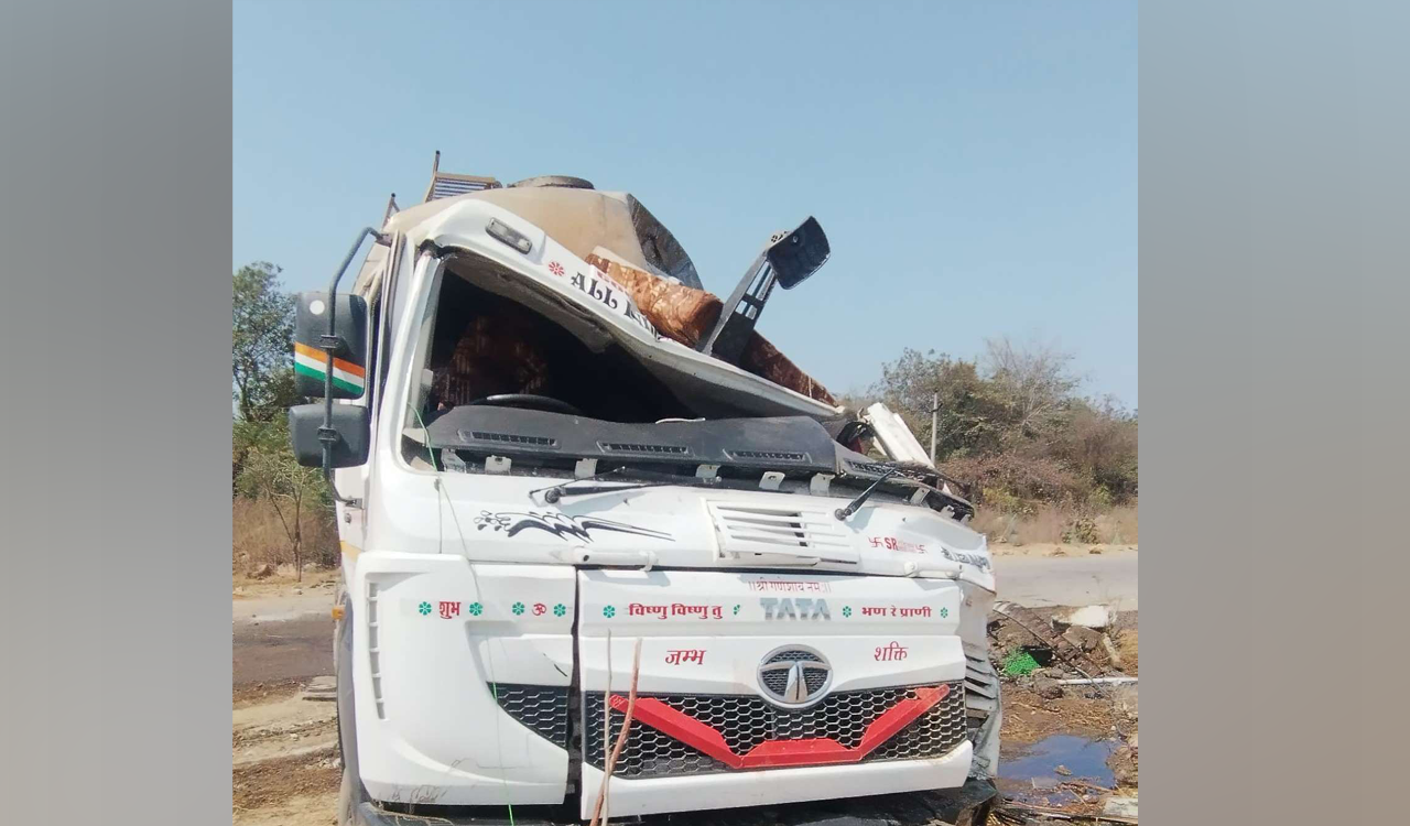 Lorry driver dies in accident minutes after running over three youngsters in Medak