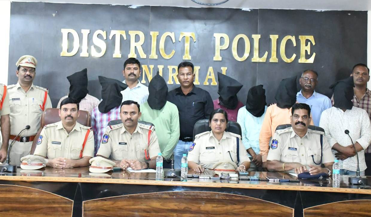 Inter-state ganja smugglers arrested in Nirmal