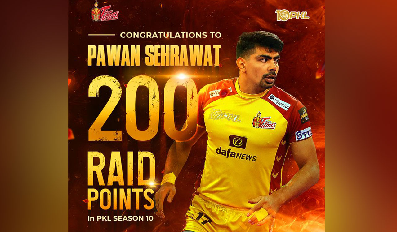 PKL 10: Pawan Sehrawat’s 4-point Super Raid steers Telugu Titans to a thrilling tie