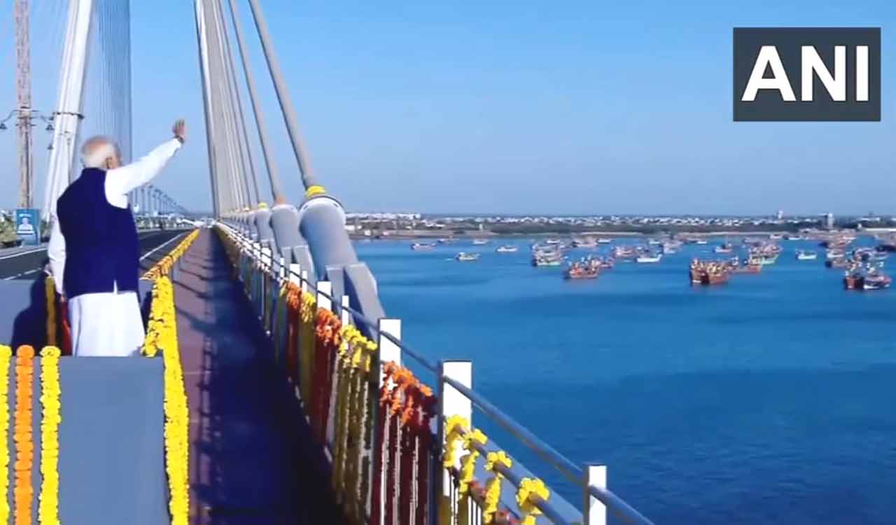 PM Modi inaugurates India’s longest cable-stayed bridge, ‘Sudarshan Setu’, in Gujarat