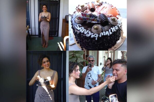 Sanya Malhotra celebrates 32nd birthday, parties and cuts cake with paparazzi