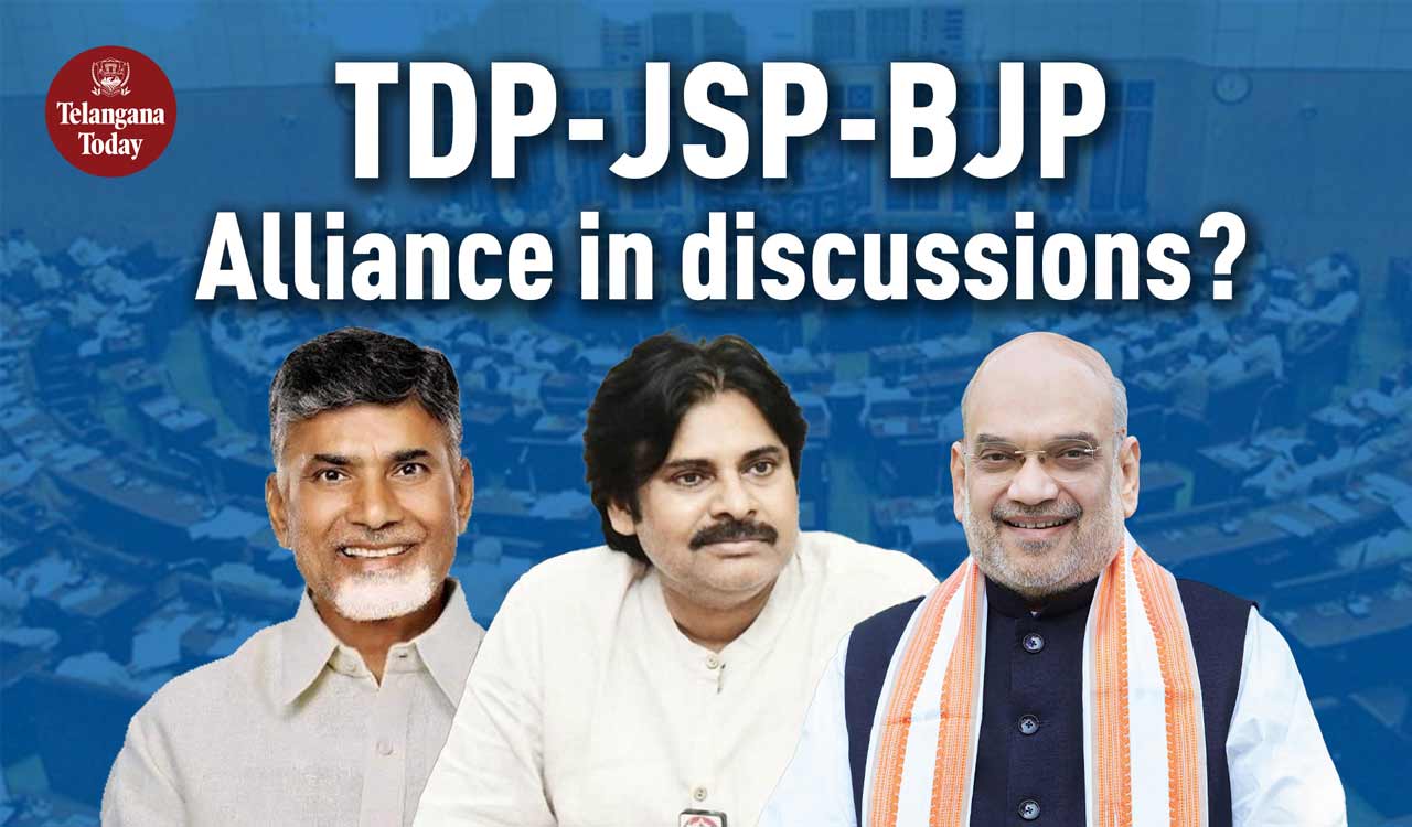 TDP-JSP-BJP Alliance For Andhra Pradesh Assembly & Lok Sabha Polls | N Chandrababu Naidu & Amit Shah