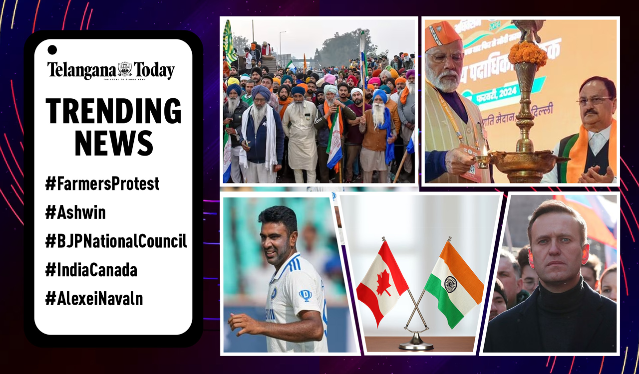 Trending News Today: Farmers Protest, Ashwin, BJP, India Canada, Alexei Navalny