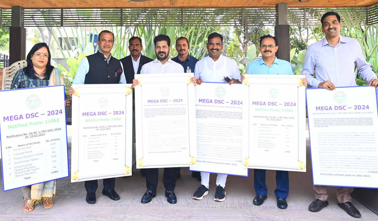 Telangana: CM Revanth Reddy releases DSC notification