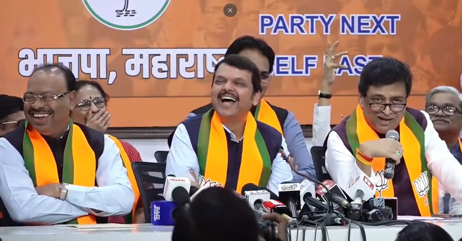 Video: Ashok Chavan's Faux Pas After Joining BJP Cracks Up D Fadnavis