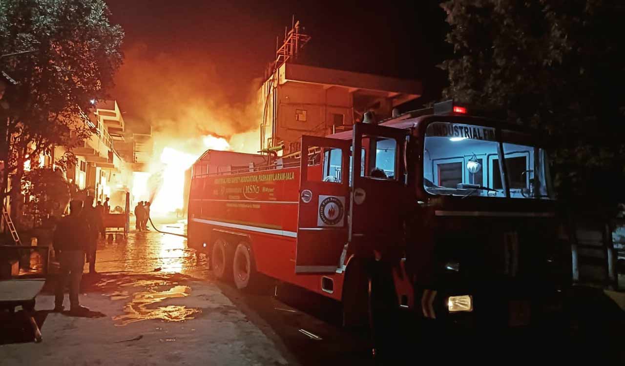 Telangana: Reactor blast in Pashamyalaram factory leaves three injured; sparks massive fire