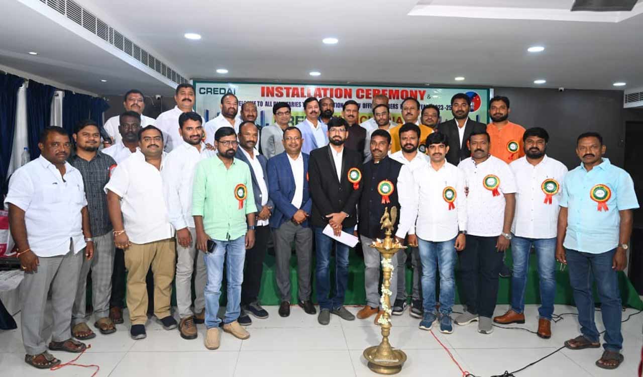 Installation of CREDAI newly elected officer bearers held in Mancherial