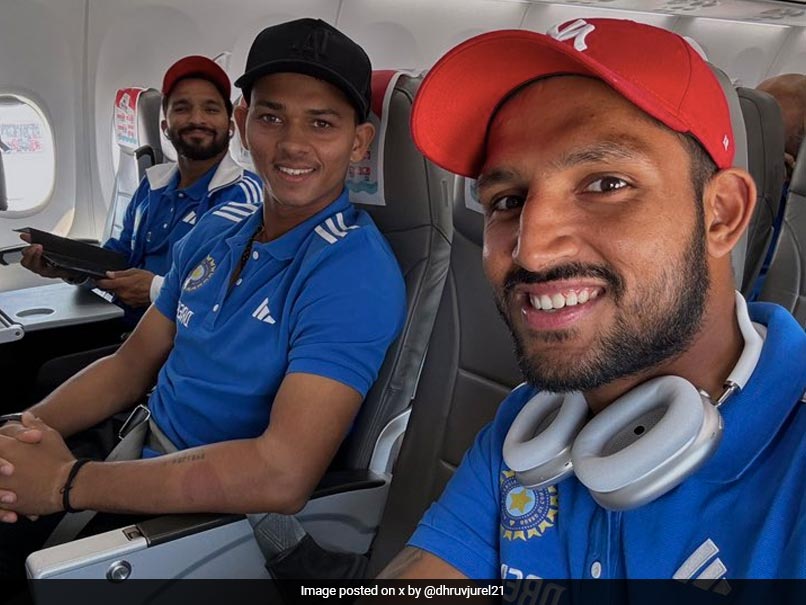 Jurel Shares Pic With Jaiswal As Team India Jets Off To Ranchi For 4th Test