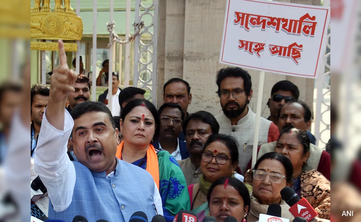 BJP's Suvendu Adhikari Stopped From Visiting Sandeshkhali Despite Court Nod