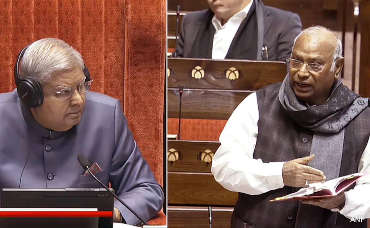 M Kharge Protests Move To Expunge Rajya Sabha Remarks, Chairman Responds