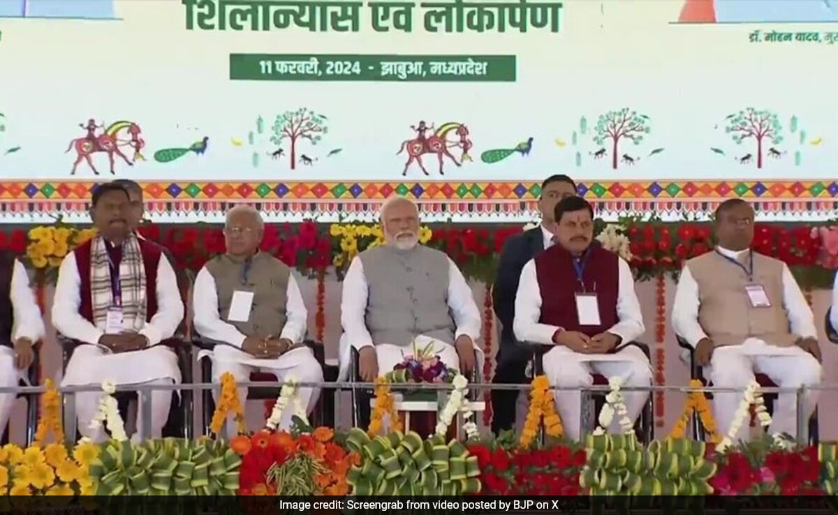 PM Launches Rs 7,550 Crore Development Projects In Madhya Pradesh's Jhabua