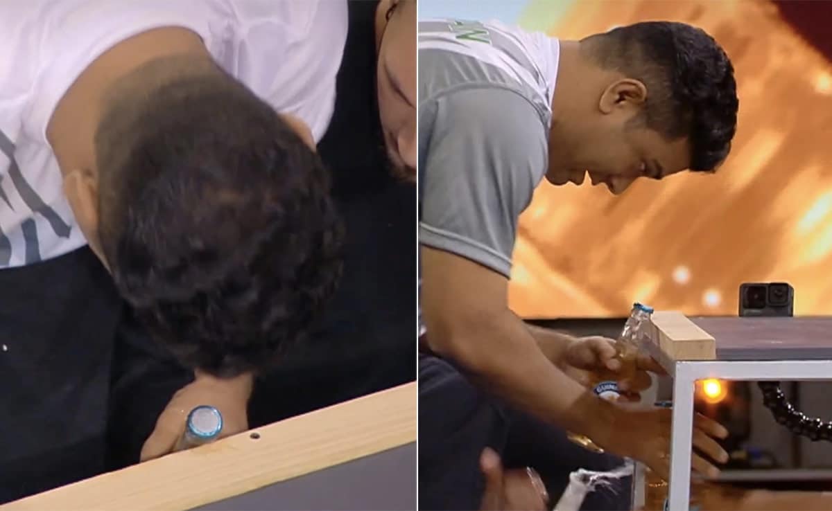 Watch: Man Removes Bottle Caps With His Head To Set World Record, Video Is Viral