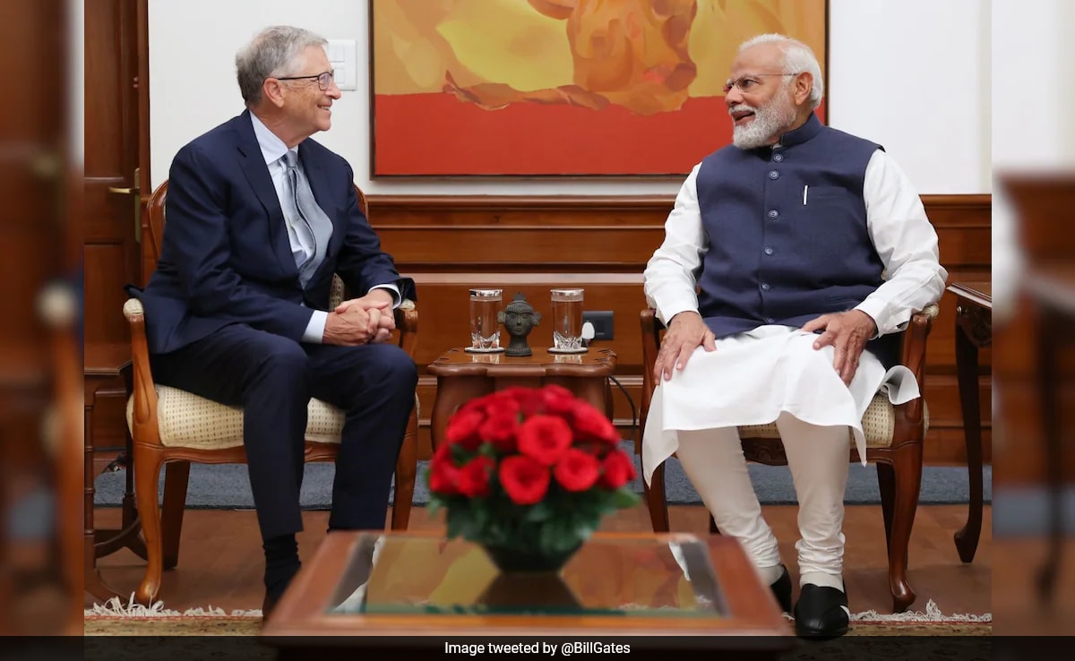 PM Modi Meets Bill Gates, Discuss "AI For Public Good, Innovation"