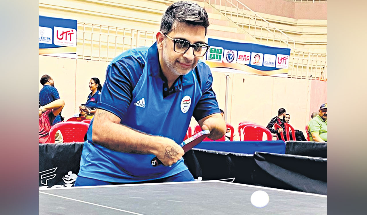 Telangana paddler Hitesh wins triple gold in UTT Para National Ranking Table Tennis tourney